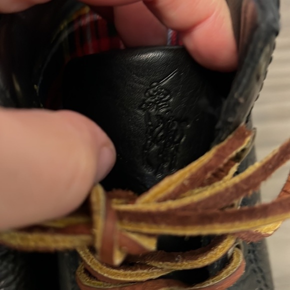 POLO RALPH LAUREN MEN’S WILINGCOTT BLACK LEATHER BOOTS 9D - Picture 13 of 16